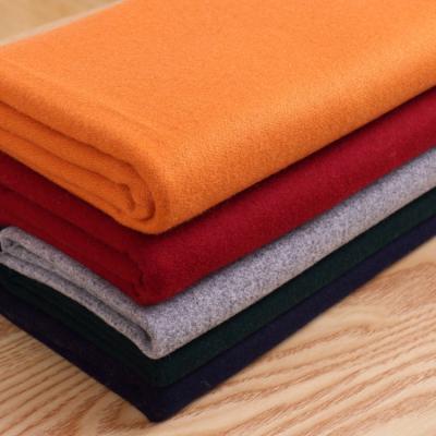 China Anti Pill Wool Polyester Melton Cashmere Fabric Plain Dyed For Winter Shoes Hat Garment for sale