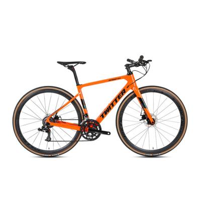 Chine vélo hybride de fibre de carbone de la roue 700x25C, cadre stable de taille du vélo XL de cadre de 45cm à vendre