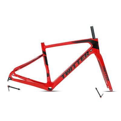 China Lightweight Carbon Fiber Gravel Bike Frame 48cm Height 700C Tire for sale