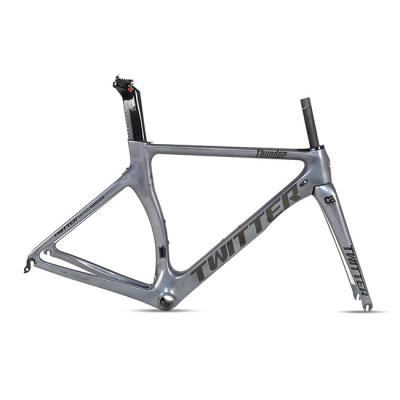 China Quadro da bicicleta da estrada do carbono da roda 700x25C, carbono Rim Brake Frameset THUNDER-C 46cm à venda