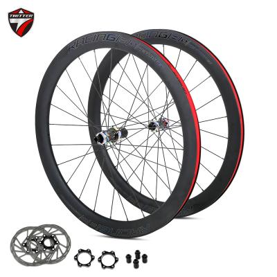 China Fibra de carbono Wheelset del peso ligero 700 X 25C con el eje de cerámica en venta