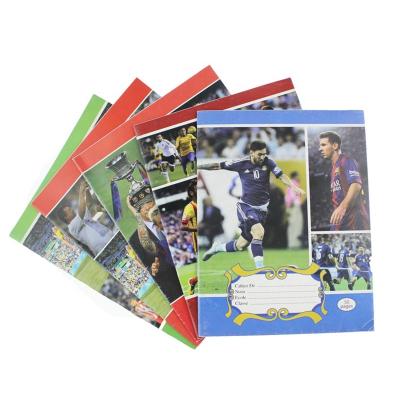 China Cheap Printed Football Player Composition Book Saddle Quilted School Exercise Book for sale