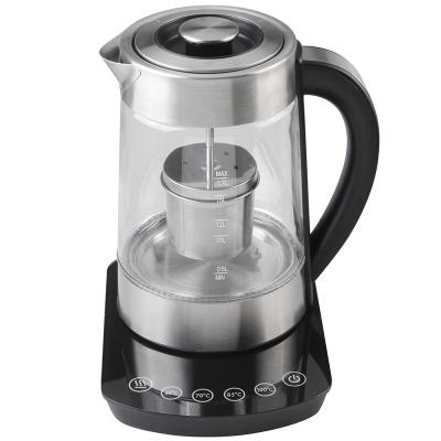 China 360 degree base stainless steel temperature control rotatable removable kettle kitchenaid quiet tea kettle for sale