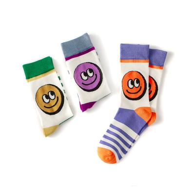 China Factory Sale Various New Soft Breathable Fashion Unisex Smiley Face Socks Fashion Unisex Comfortable Socks for sale