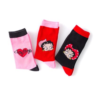 China Factory sale various new soft breathable fashion comfortable printed socks wholesale cotton socks for girl for sale