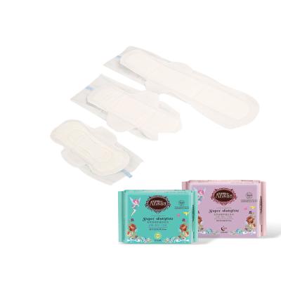 China Breathable Best Selling Biodegradable Disposable Organic Cotton Smell Free Sanitary Napkins for sale