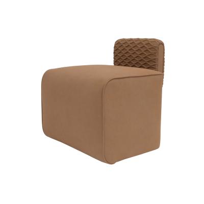 China Luxury Handy Hug Leather Square Stool With Comfortable Back Chairs Modern Hot Selling Living Room Chair Set for sale