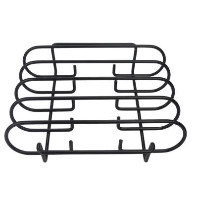 China Easily Cleaned Good quality Non stick rib holder for grilling and smoking standing barbecue rib rack for sale