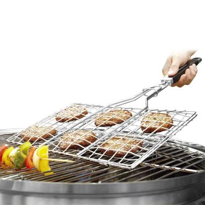 China Easily Cleaned Outdoor camping chrome plated bbq accessories charcoal grill basket for sale