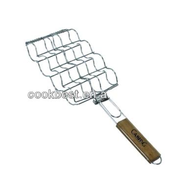 China Easily Cleaned Cookbest charcoal bbq grillchrome plated corn grill basket CB1802 for sale