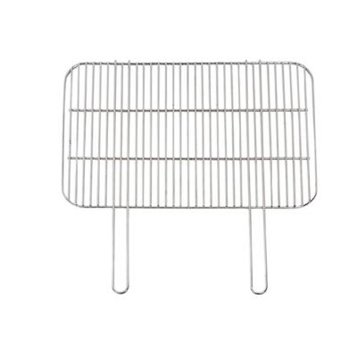 China Easily Cleaned outdoor wire mesh basket chrome-plated stainless steel bbq grill grid with double handle for sale