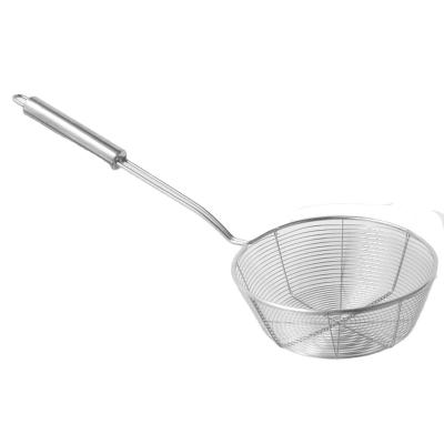 China Sustainable High quality stainless steel kitchen oil skimmer strainer frying baskets for sale