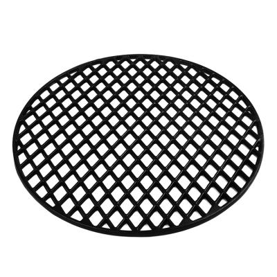 China Easily Cleaned Camping barbecue grill round picnic basket wire mesh with black coating for sale