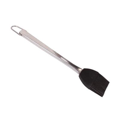 China Easily Cleaned Food grade silicone BBQ basting brush with stainless steel handle for barbecue cooking for sale