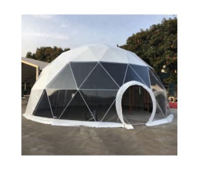 China Flame Redartant/UV-resistant/Water proof 10m class transparent geodesic dome tent for hotel resort room for sale