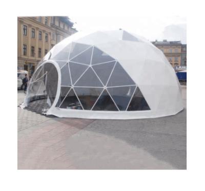 China Factory Supplier Flame Redartant/UV-resistant/Water Proof Large Soundproof Event Geodesic Dome Aluminum Tent with Half Clear PVC for Outdoor for sale