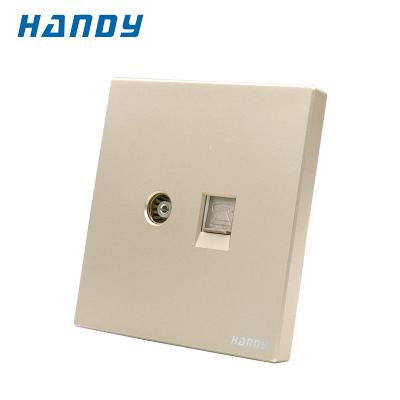 China Good Design Manufacturer Wall Socket Internet TV Residential / Multipurpose Telephone Outlet for sale