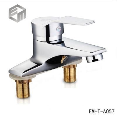 China Thermostatic Faucets Double Hole Wash Basin Cold and Hot Water Valve Bathtub Rain Bath and Shower Faucet for sale