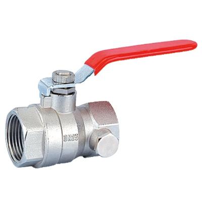 China Home Kitchen DN25 Nickel Plated Brass Ball Valve With Double Switch for sale