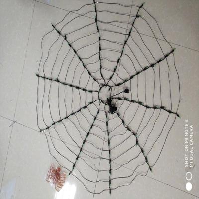 China Outdoor LANDSCAPE Halloween Decoration, 4ft Halloween 100 Cobweb Lights with Spider, 120V High Voltage for sale