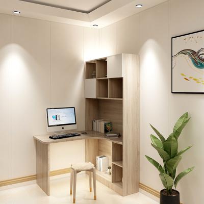 China New Design Durable Popular Wooden Furniture Book Cabinet With Laptop Table Bookcase Office Home Shelf For Adults for sale