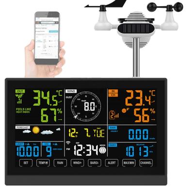 China 10.2 inch WiFi Wireless Weather Station with Wind/Rain Gauge and UV Index 2024 Model for sale