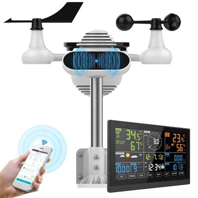 China High Temperature Monitoring 7 in 1 Wifi Tuya Weather Station with UVI Light Intensity for sale