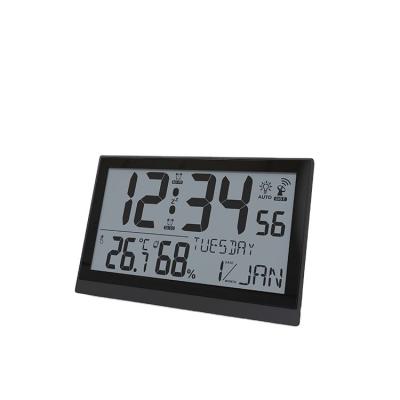 China Function In-Out Temperature and Humidity RC Alarm Clock with LUMINOVA for sale