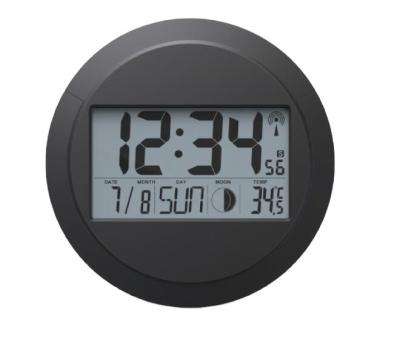 China Easy-to-Read RC Wall Clock with Temperature Convenient Weather Display for sale