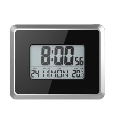 China Multifunctionele dubbele wekker 8 inch led digitale wandklok met kalender Te koop