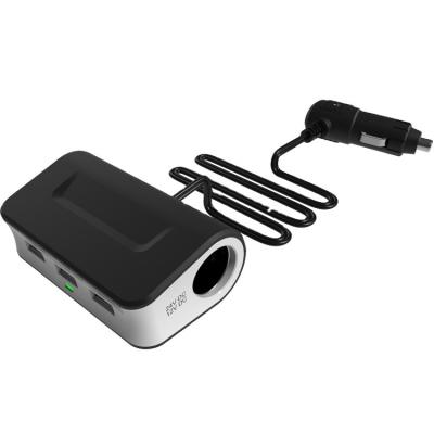 China 3 Port USB Car Charger Adapter for Car Cigarette Lighter Splitter 5A DC 12V/24V Power for sale