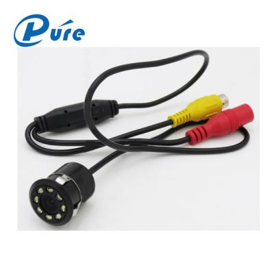 China Make Driving Safe Round Car Camera 8 LED Car Reversing Camera Small Waterproof Car Rear View Camera for sale