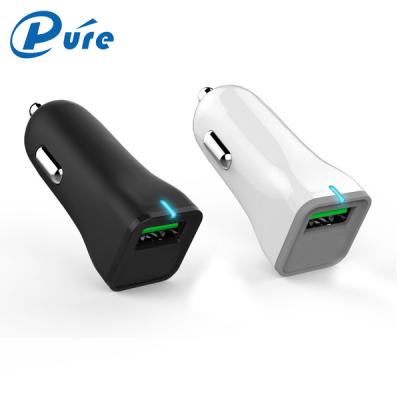 China Fashionable and light weight simple car charger 2.0 new design battery power bank charger fast fast car charger 2.0 quick charge for phone for sale