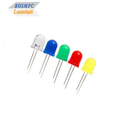 China 8mm 10mm through-hole LED Super Bright , F10 Lamp Single Diode LED factory sell for sale