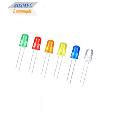 China 5mm Light Emitting Diode , White Red Green Blue Yellow Orange Dip LED lamp for sale