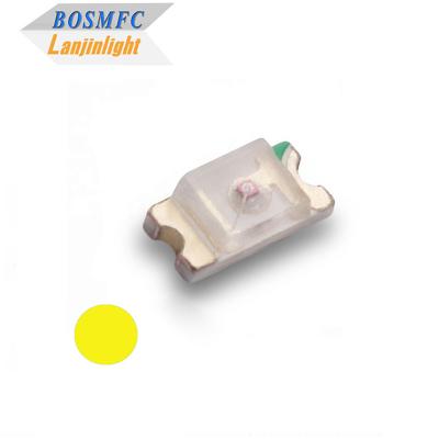 China 0603 SMD LED Yellow 585-595nm Amber light 1608 chip LED for led display indicator for sale