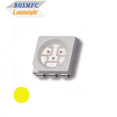 China 5050 SMD LED Yellow light emitting diode Amber led chip  for license plate led lamp for sale