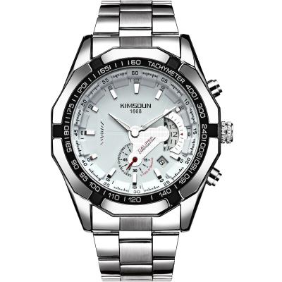 China KIMSDUN day/date brand metal quartz luxury waterproof men's watch custom logo watch for sale