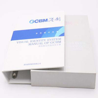 China Enterprise VI and Hole Cheap Price 3 Corporate Culture Album D-Clamp Full Color Customer Printing Products Stapled Booklet Enterprise Vi and Corporate Culture Album for sale