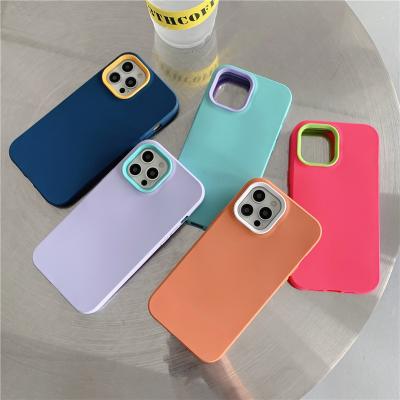 China honatop 2021 Women Fashion Anti-fall Shockproof TPU+PC Candy Color Phone Case For iPhone 13 Pro Max for sale