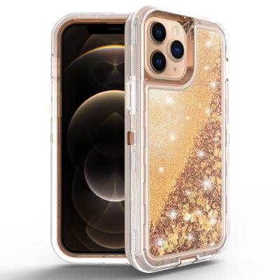 China Anti-drop Honatop Liquid Quicksand Glitter Phone Case For iPhone 13 Max Pro for sale