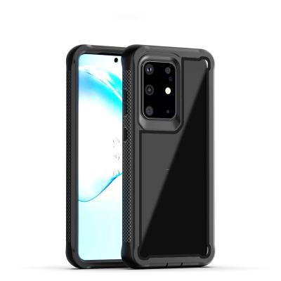 China Anti-fall 2 in 1 Phone Cover For Samsung A02S A52 A72 TPU+PC Clear Back Shockproof Phone Case For Samsung A51 A71 for sale