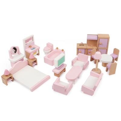 China Montessori Furniture Educational Wooden Dolls Intelligence Development Role Play Pretend Simulation Toys Set Birthday Gift Whole Sale OEM for sale