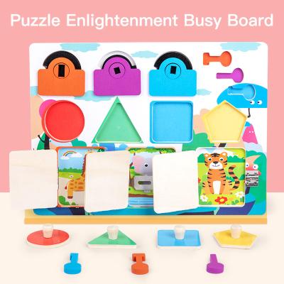 China Montessori Ability Development Wooden Busy Cube Board Educational Intellectual Intellectual Practical Fun Toys Family Games Chinldren Gift for sale