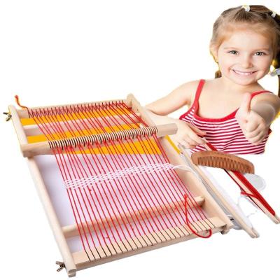 China Baby Educational Wooden Needle Sewing Tools Textile Toys Kids Ripple Loom Hands Knitting Machine for Hat Scarf Pretend Play Kids Gifts for sale