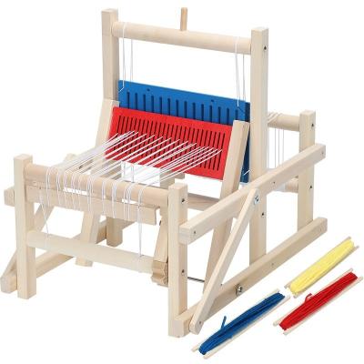 China Educational Children's Baby Wooden Loom Needle Waving Sewing Toys Textile Machines Hands Knitting Machine for Hat Scarf Pretend Play Kids Gifts for sale