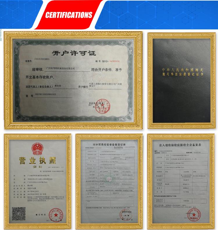  - GUANGZHOU RUIWEIHAN MACHINERY  CO., LTD