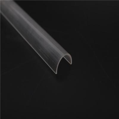 China Light-Fitting PC Plastic Extruded Diffusion Milky / White Cover For LED Tube Light for sale