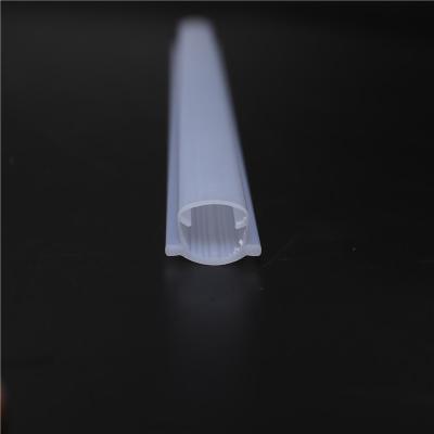 China Light-Fitting PC Extrusion Profiles Extruded Plastic Profiles For Led Lighting Accessory for sale