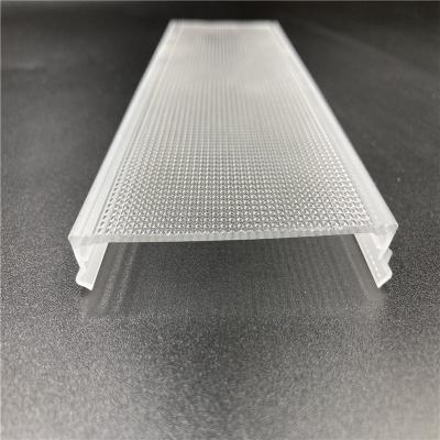 China Modern PC Pmma Plastic Acrylic Frosted Clear Anti Glare Custom Extruded Lens For Led Strip Light for sale